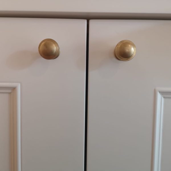 Beaded doors with brass handles