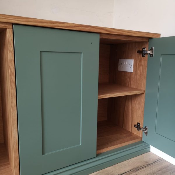 Oak interior with relocated electrical socket